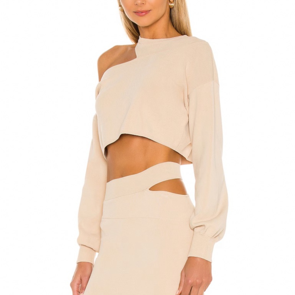 REVOLVE x Michael Costello Asym Cutout Dolman Sweater Black Runs Large Size XS - Picture 10 of 10